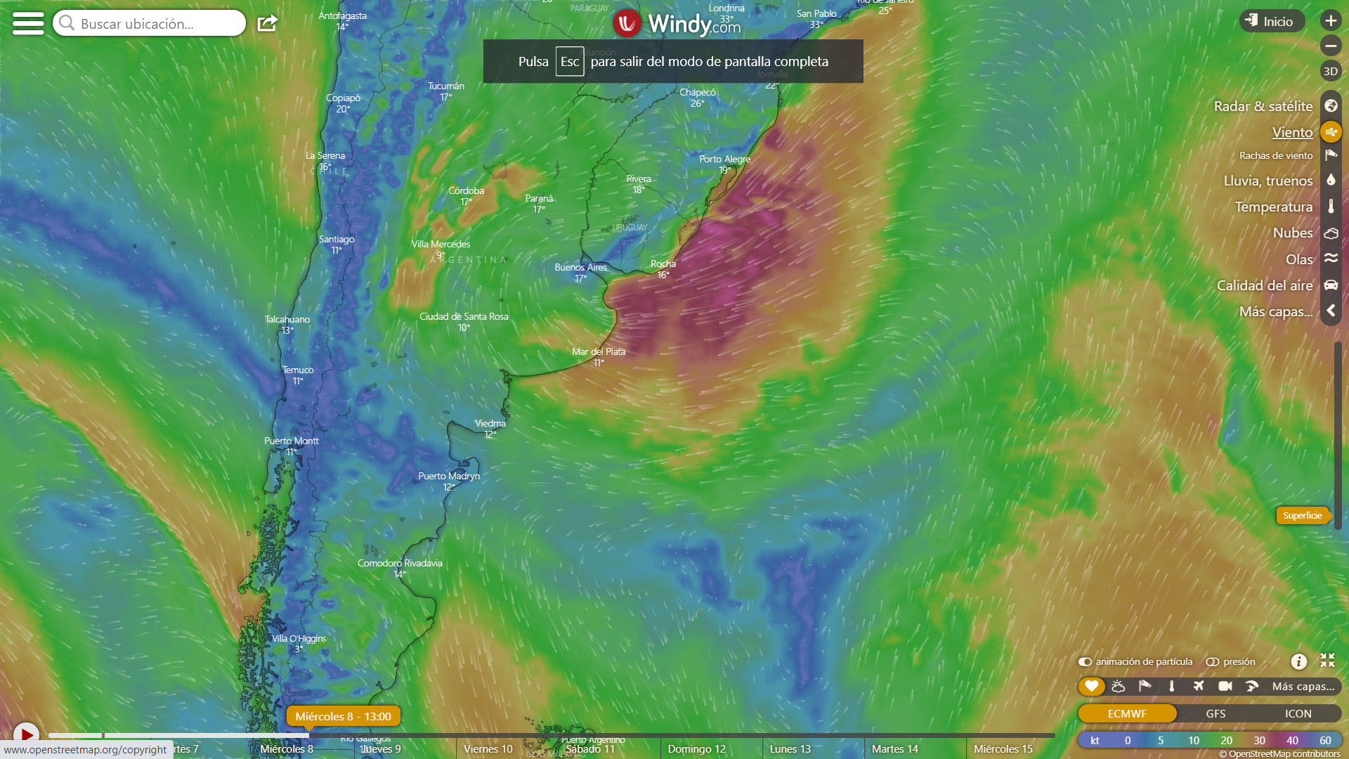 Ciclón extratropical desde esta noche y hasta el miércoles
